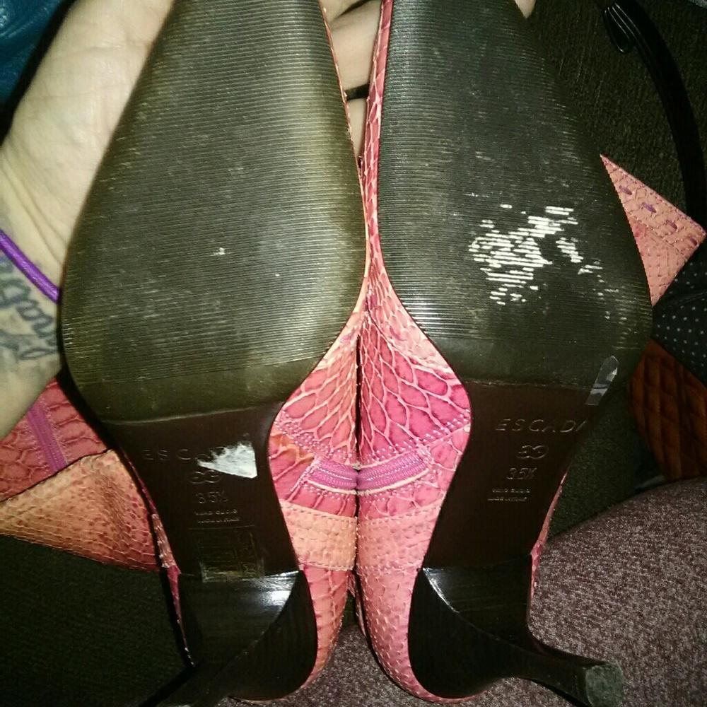ESCADA Pink Python Bootssz 35.5 - Picture 5 of 5